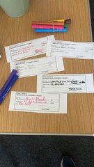 Imaginary Irish government cheques