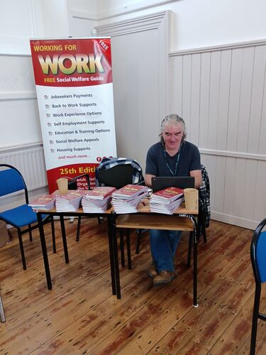 Robbie manning the stand in Kildare