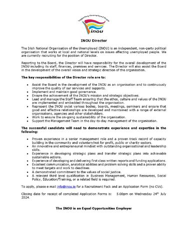 NEW INOU Director Job Advert